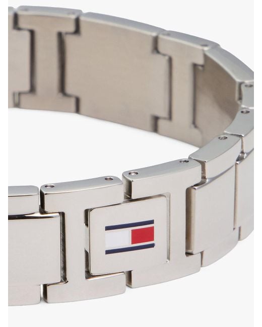 Bracelet À Maillons Plats En Acier Inoxydable Tommy Hilfiger pour homme en coloris White