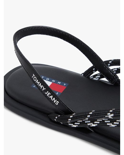 Tommy Hilfiger White Rope Strap Slingback Flip-Flops