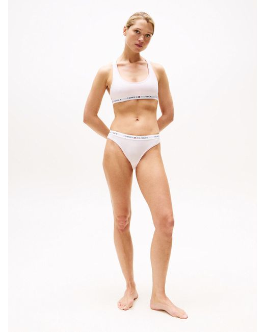 Bralette Tommy Icons Sfoderata di Tommy Hilfiger in White