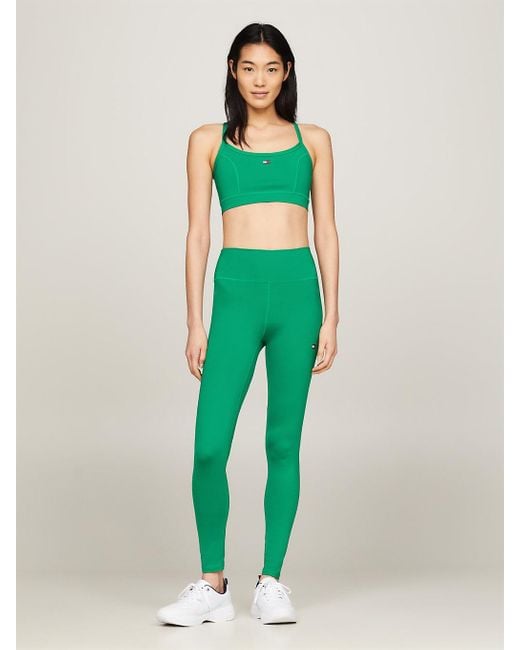 Tommy Hilfiger Green Sport Essential Mid Rise Full Length Leggings