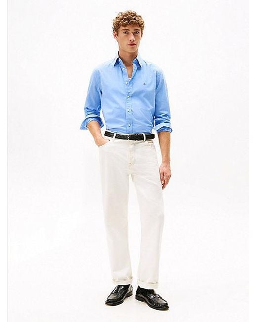 Tommy Hilfiger Th Flex Regular Fit Overhemd Met Ginghamruit in het Blue voor heren