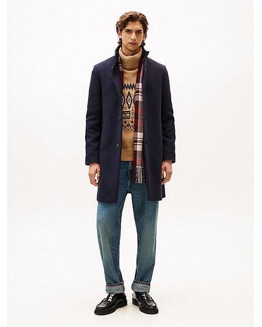Tommy Hilfiger Smart Casual Jas Van Wolmix in het Blue voor heren
