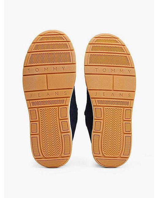 Tommy Hilfiger Suède Sneaker Met Logo in het Blue voor heren