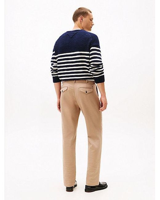 Pantalón Harlem De Corte Cónico En Sarga Tommy Hilfiger de hombre de color Blue