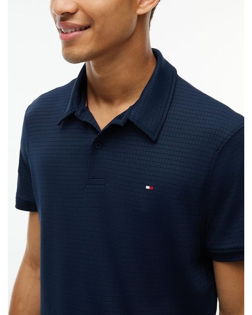 Tommy Hilfiger Blue Performance Regular Fit Structured Polo Shirt for men