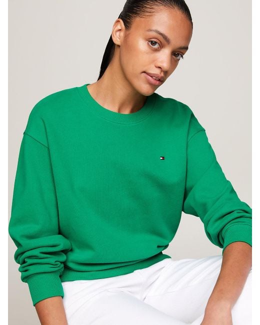 Tommy hilfiger sale green crew neck