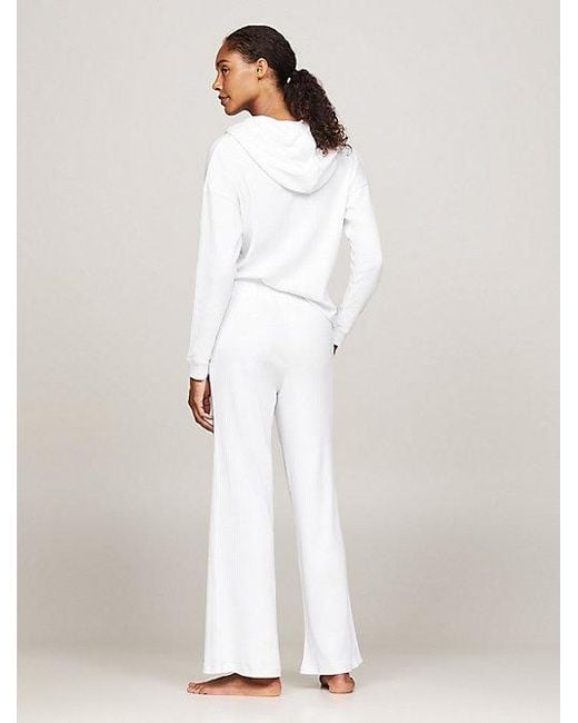 Tommy Hilfiger Hilfiger Monotype Wijde Loungebroek in het White