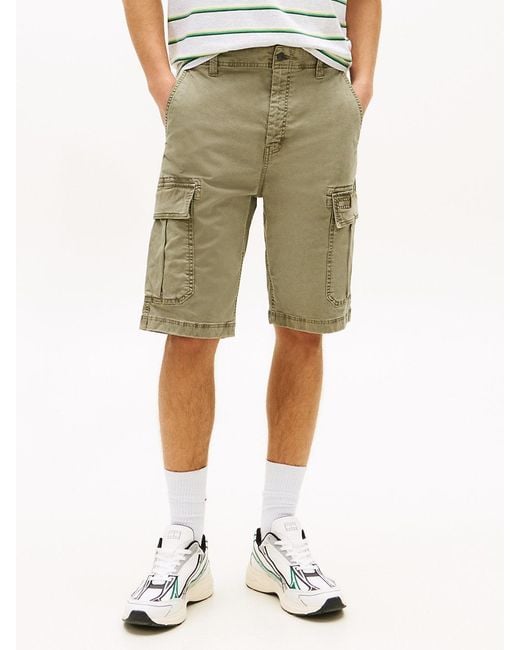 Tommy Hilfiger Natural Otis Washed Cargo Shorts for men