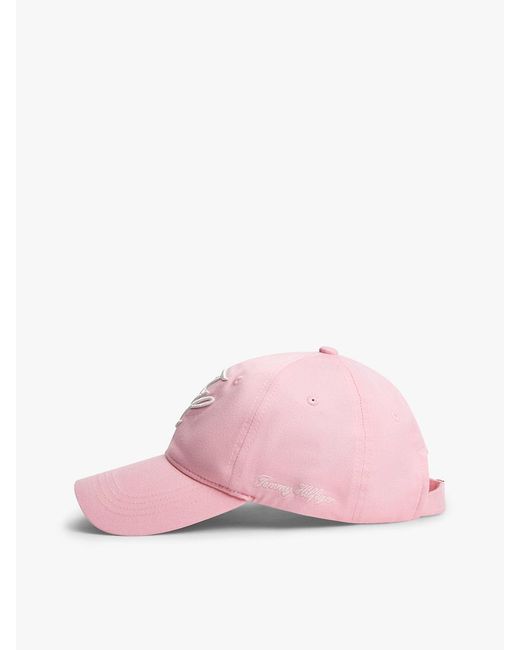 Tommy Hilfiger Pink Logo Embroidery Baseball Cap