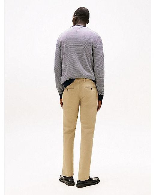 Tommy Hilfiger Denton Chino Met Rechte Broekspijpen in het Blue voor heren