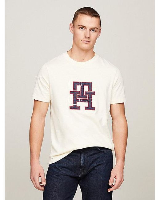 Tommy Hilfiger 1985 T-shirt Met Th-monogram in het White voor heren