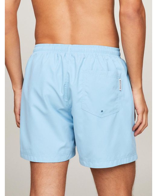 Tommy Hilfiger Blue Hilfiger Monotype Mid Length Swim Shorts for men