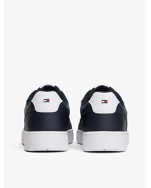 Tommy Hilfiger Basketbalsneaker Met Profielzool En Leer in het Blue voor heren