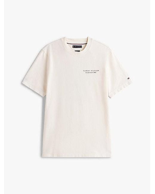 Camiseta De Punto Con Estampado Tommy Hilfiger de hombre de color White