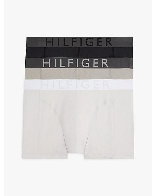 Tommy Hilfiger 3Er-Pack Kühlende Logo-Trunks Aus Mikrofaser in Black für Herren