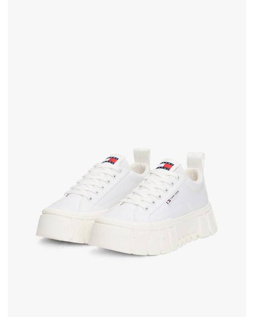 Baskets À Plateforme Crantée Tommy Hilfiger en coloris White