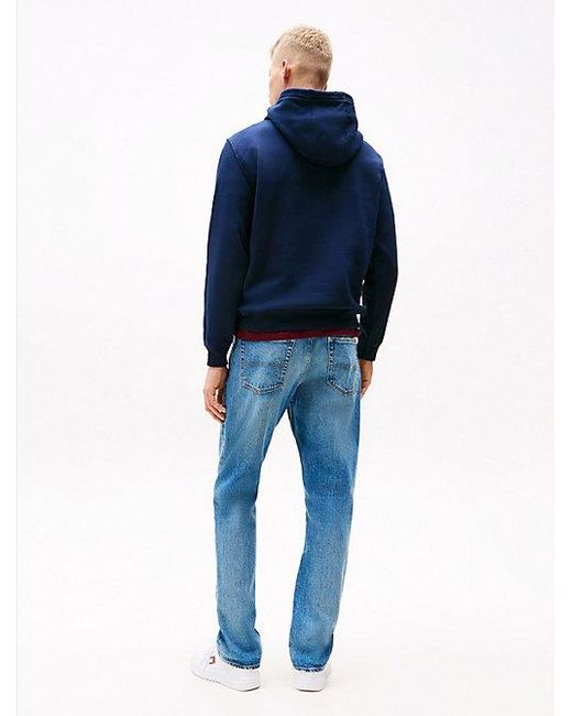Sudadera De Felpa Peinada Con Capucha Tommy Hilfiger de hombre de color Blue