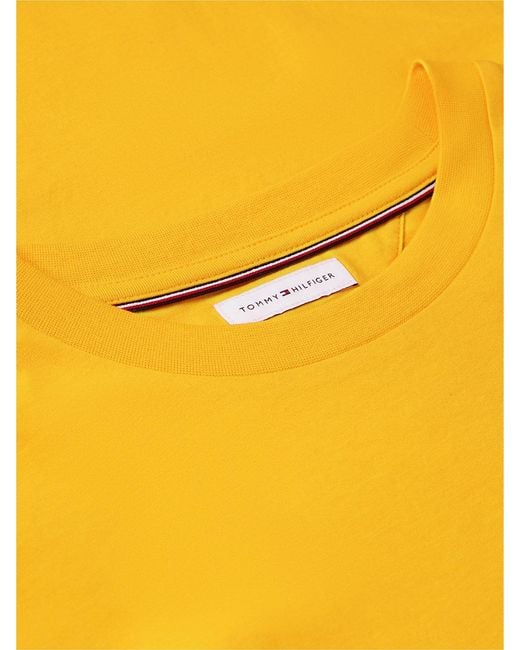 Tommy Hilfiger Orange Logo Graphic Jersey Crew Neck T-Shirt for men