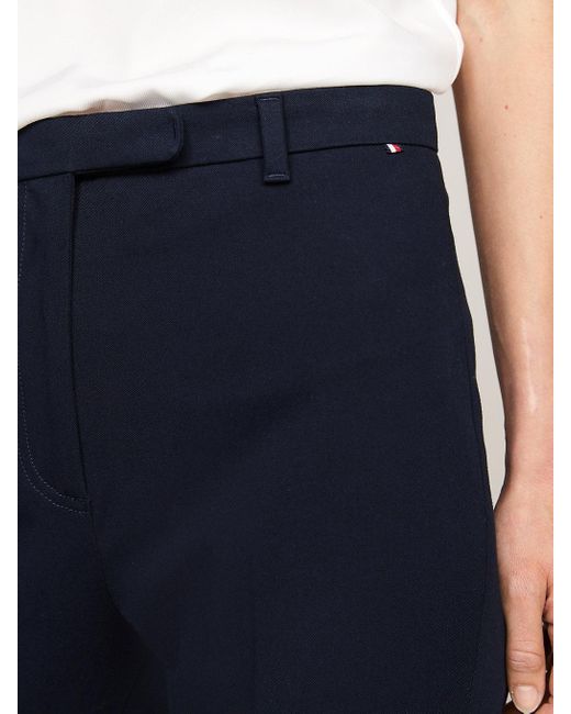 Tommy Hilfiger Blue Gabardine Slim Trousers