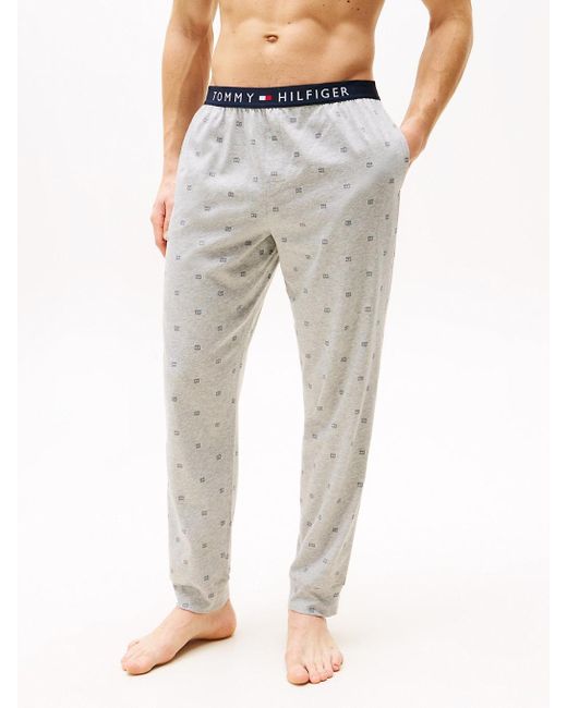 Tommy Hilfiger White Th Original Jersey Cuffed Pyjama Bottoms for men