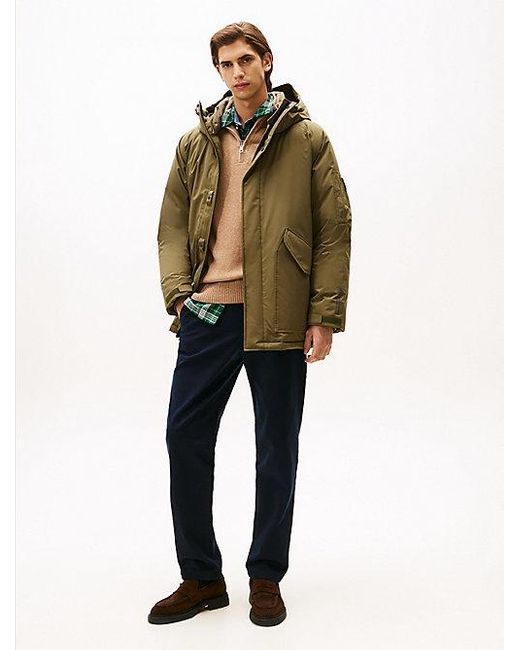 Tommy Hilfiger Waterafstotende Winddichte Parka Met Dons in het Natural voor heren