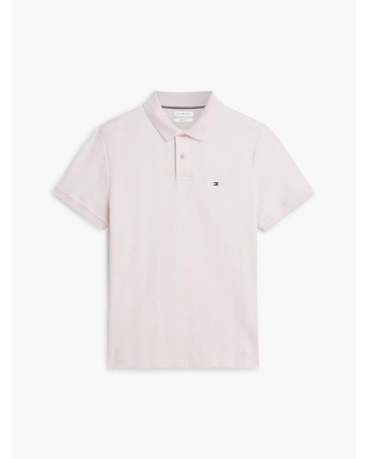Tommy Hilfiger White Regular Fit Tonal Stripe Polo Shirt for men