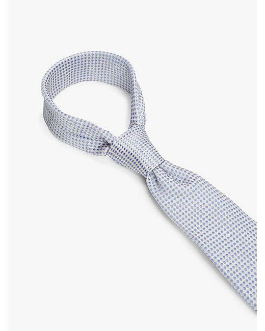 Tommy Hilfiger Das Van Zijde-Jacquard Met Geometrisch Motief in het White voor heren