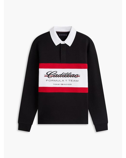 Tommy Hilfiger Red Th X Cadillac Formula 1® Team Logo Rugby Shirt for men