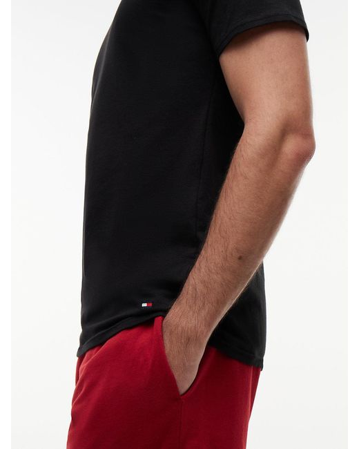 Tommy Hilfiger Black 3-Pack Premium Essential Lounge T-Shirts for men