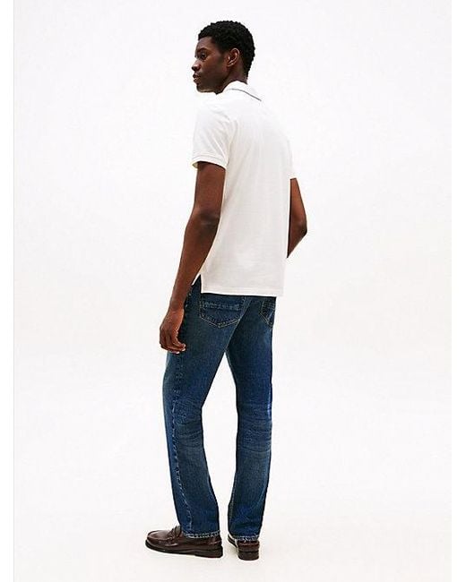Tommy Hilfiger Regular Fit Poloshirt Met Geborduurd Embleem in het White voor heren