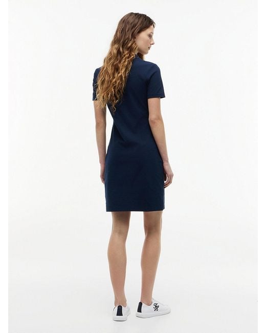 Tommy Hilfiger Blue 1985 Slim Mini Short Sleeve Polo Dress