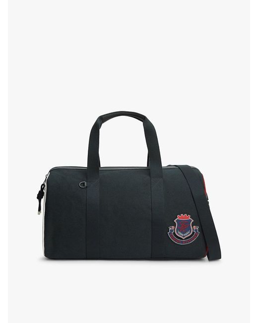 Tommy Hilfiger Black Heritage Colour-Blocked Canvas Duffel Bag for men