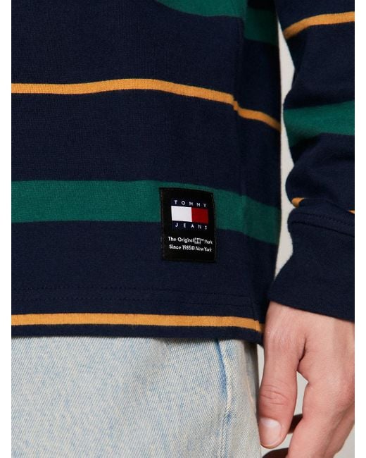 Tommy Hilfiger Blue Stripe Long Sleeve T-shirt for men