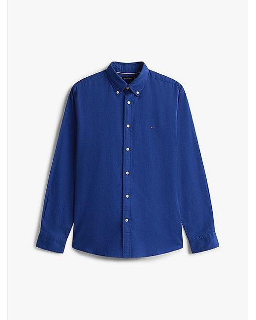 Tommy Hilfiger Th Flex Regular Fit Flanell-Hemd in Blue für Herren