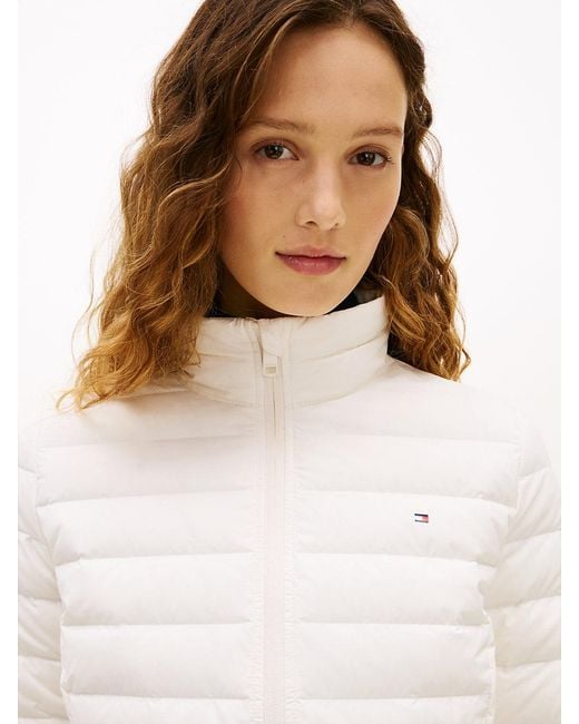 Tommy Hilfiger Blue Lightweight Slim Water Repellent Down Jacket