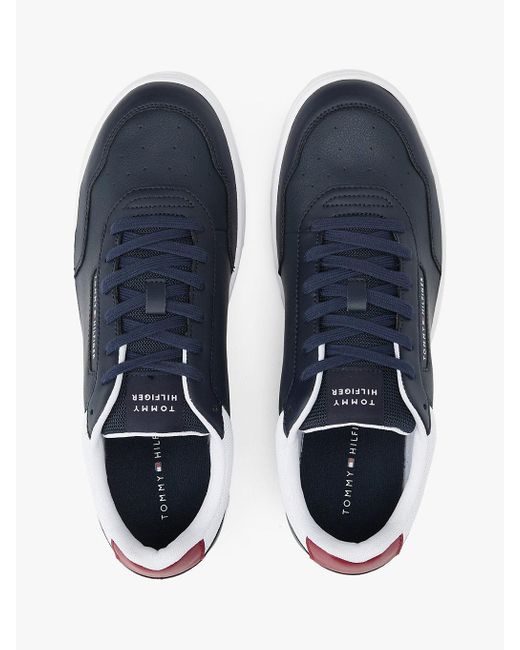 Sneakers Stile Basket Con Mix Di Texture di Tommy Hilfiger in Blue da Uomo