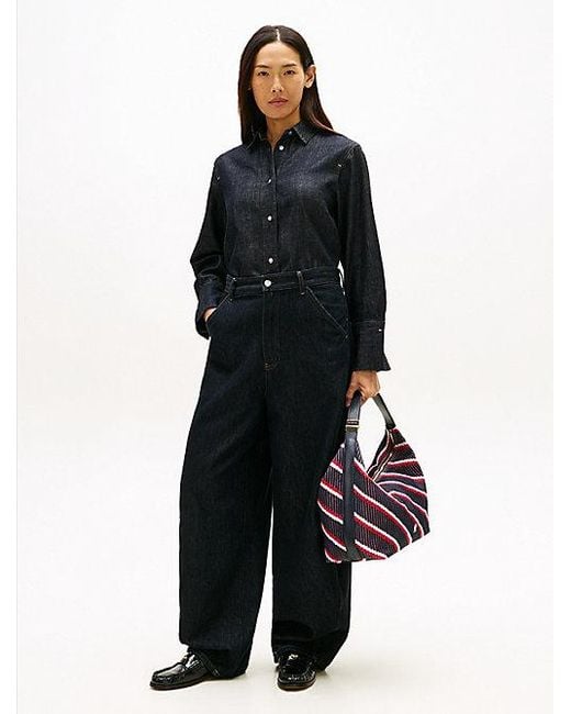 Tommy Hilfiger Purple Gestrickte Hobo-Tasche Mit Th-Monogramm