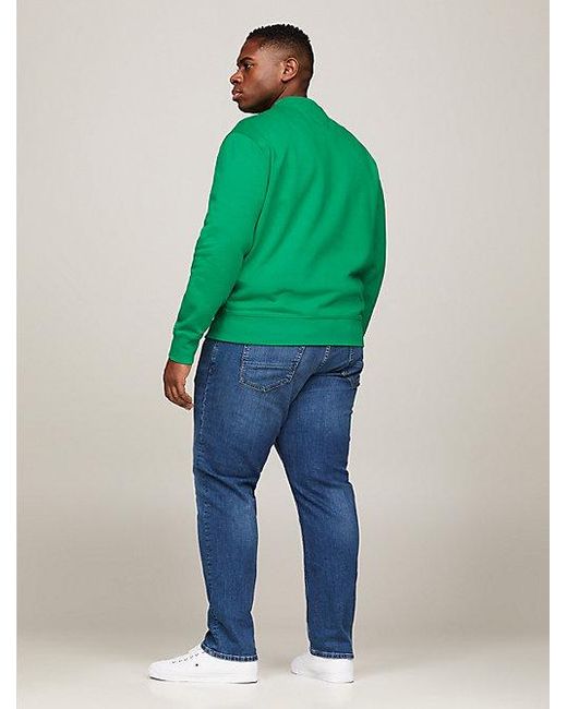 Tommy Hilfiger Plus Flex Fleece Sweatshirt Met Logo in het Green voor heren