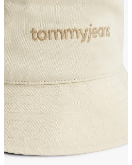 Cappello A Secchiello Con Logo Ricamato di Tommy Hilfiger in Natural da Uomo
