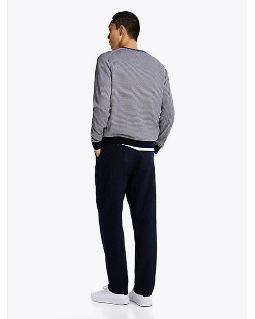 Tommy Hilfiger Smart-Casual Trui Met Ronde Hals in het Gray voor heren