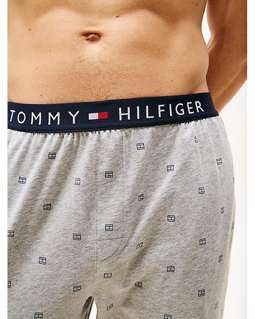Tommy Hilfiger Original Jersey-Pyjamahose Mit Bündchen in White für Herren
