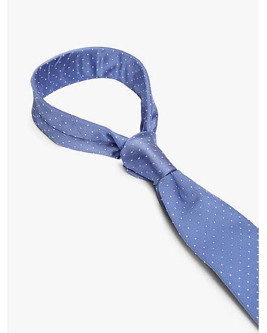 Tommy Hilfiger Das Van Zijde-Jacquard Met Micro-Stip in het Blue voor heren