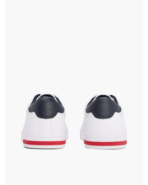 Tommy Hilfiger Natural Essential Leather Vulcanised Trainers for men