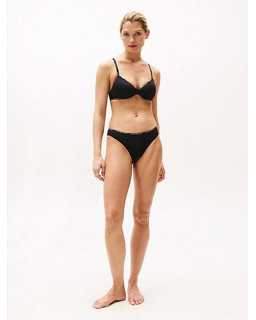 Sujetador Push-Up Sin Aros Con Inscripción Tommy Hilfiger de color Black