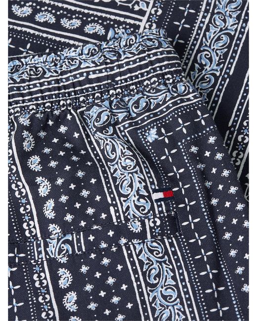 Tommy Hilfiger Blue Dover Bandana Print Regular Fit Shorts for men