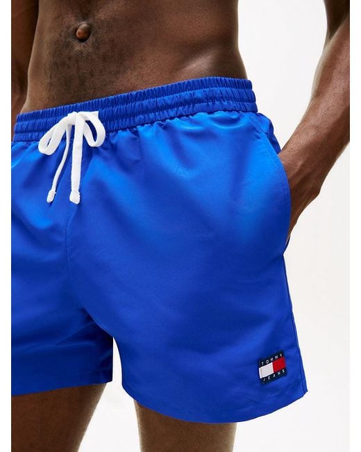 Tommy Hilfiger Blue Heritage Logo Mid Length Swim Shorts for men