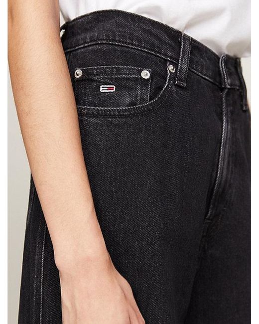 Tommy Hilfiger Claire High Rise baggy Zwarte Jeans in het Black