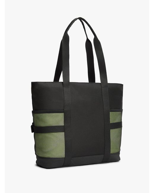 Tommy Hilfiger Black Logo Ripstop Outdoor Tote Bag for men