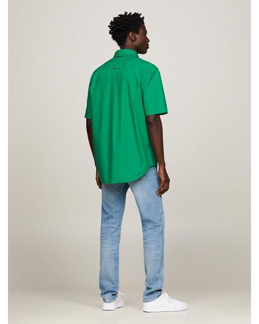 Tommy Hilfiger Green Th Monogram Regular Short Sleeve Shirt for men