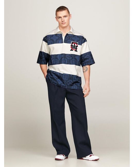 Polo Tommy x CLOT à rayures jacquard Tommy Hilfiger pour homme en coloris Blue